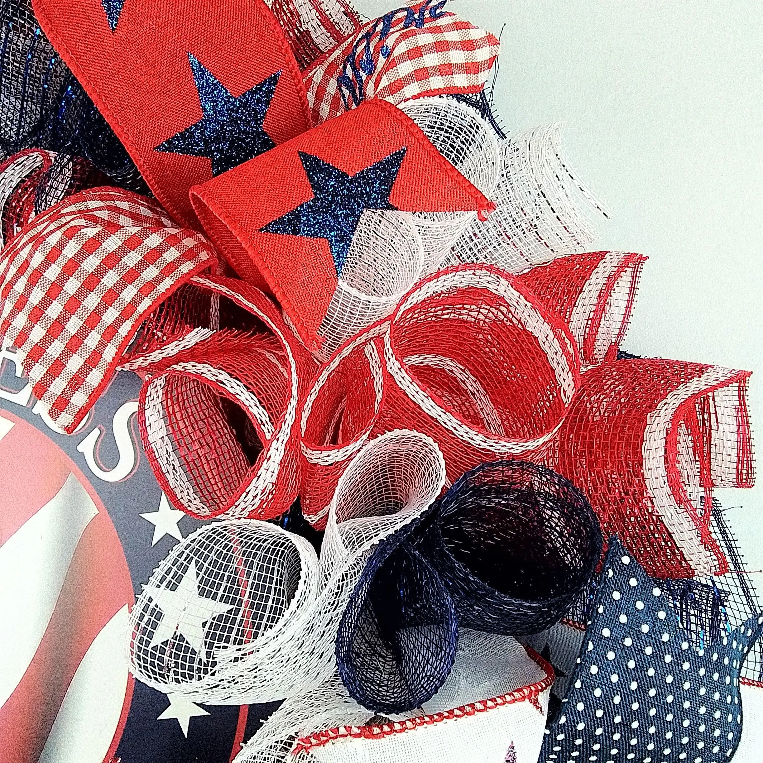 4th of July Front Door Wreaths, God Bless America