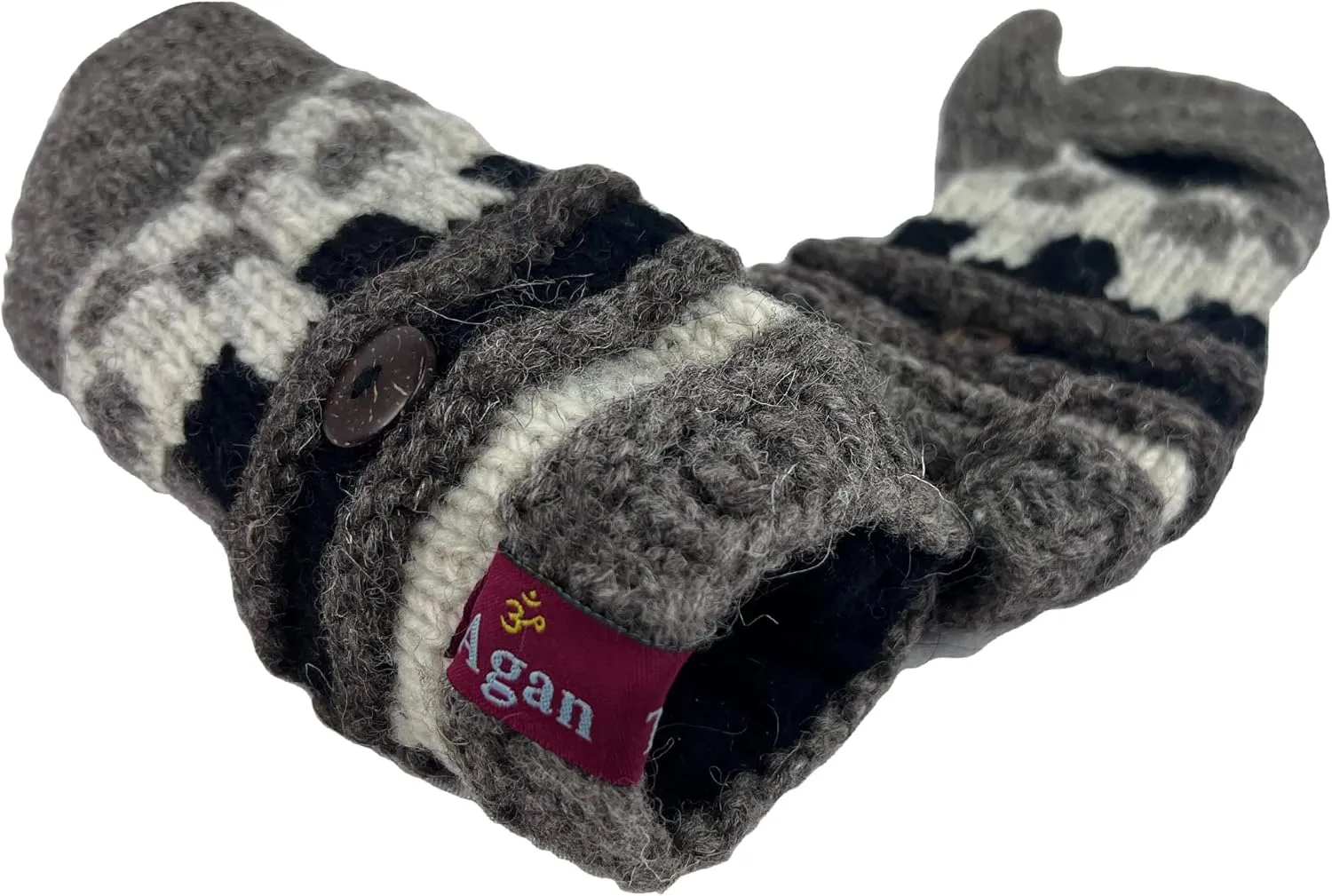 Agan Traders Women's 2025 Spring Assorted Women's Knit Wool Thick Hat Mitten Fingerless Glove Warm Fleece Lined Himalaya