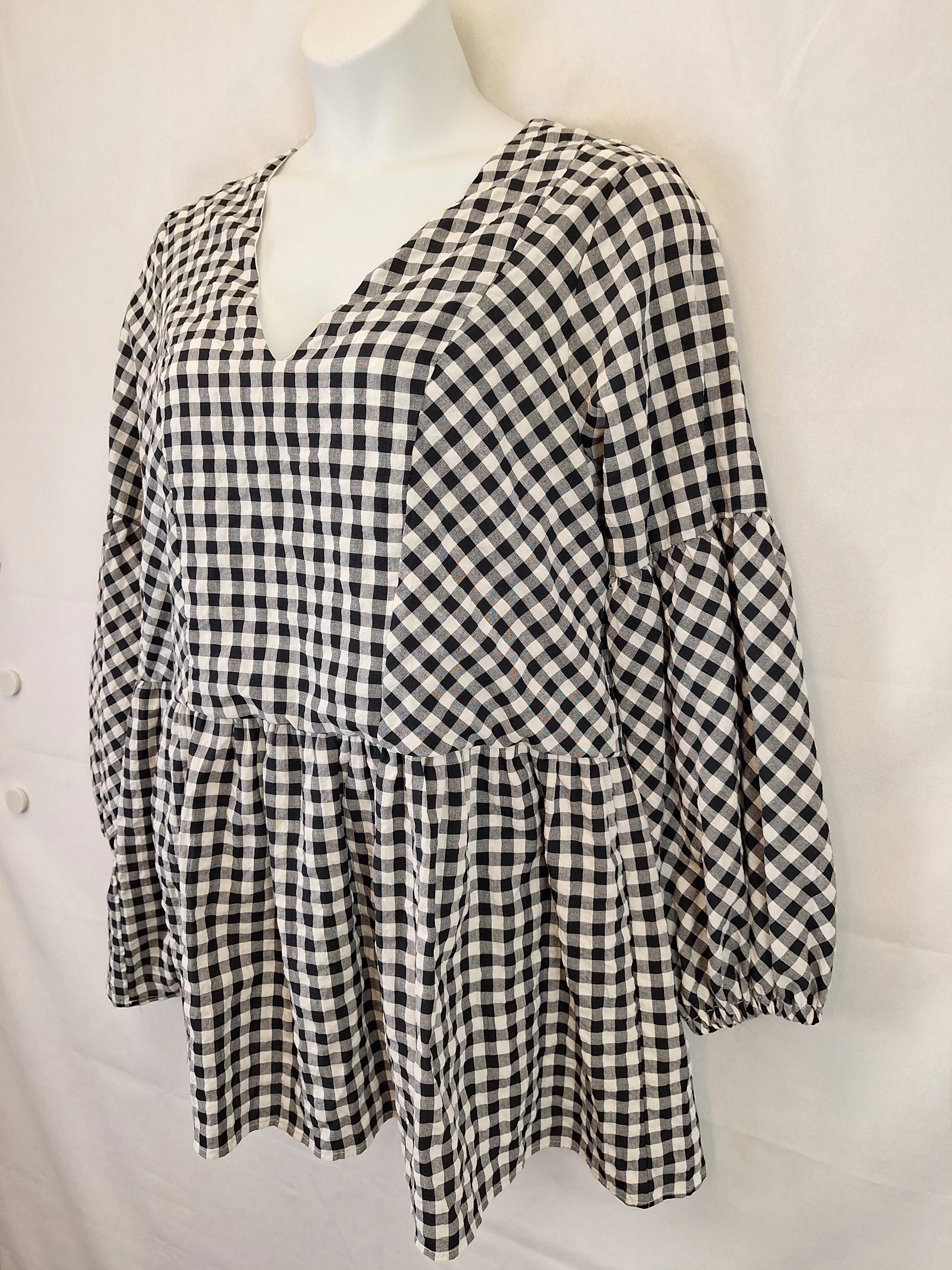Atmos & Here Essential Summer Gingham Mini Dress Size 14