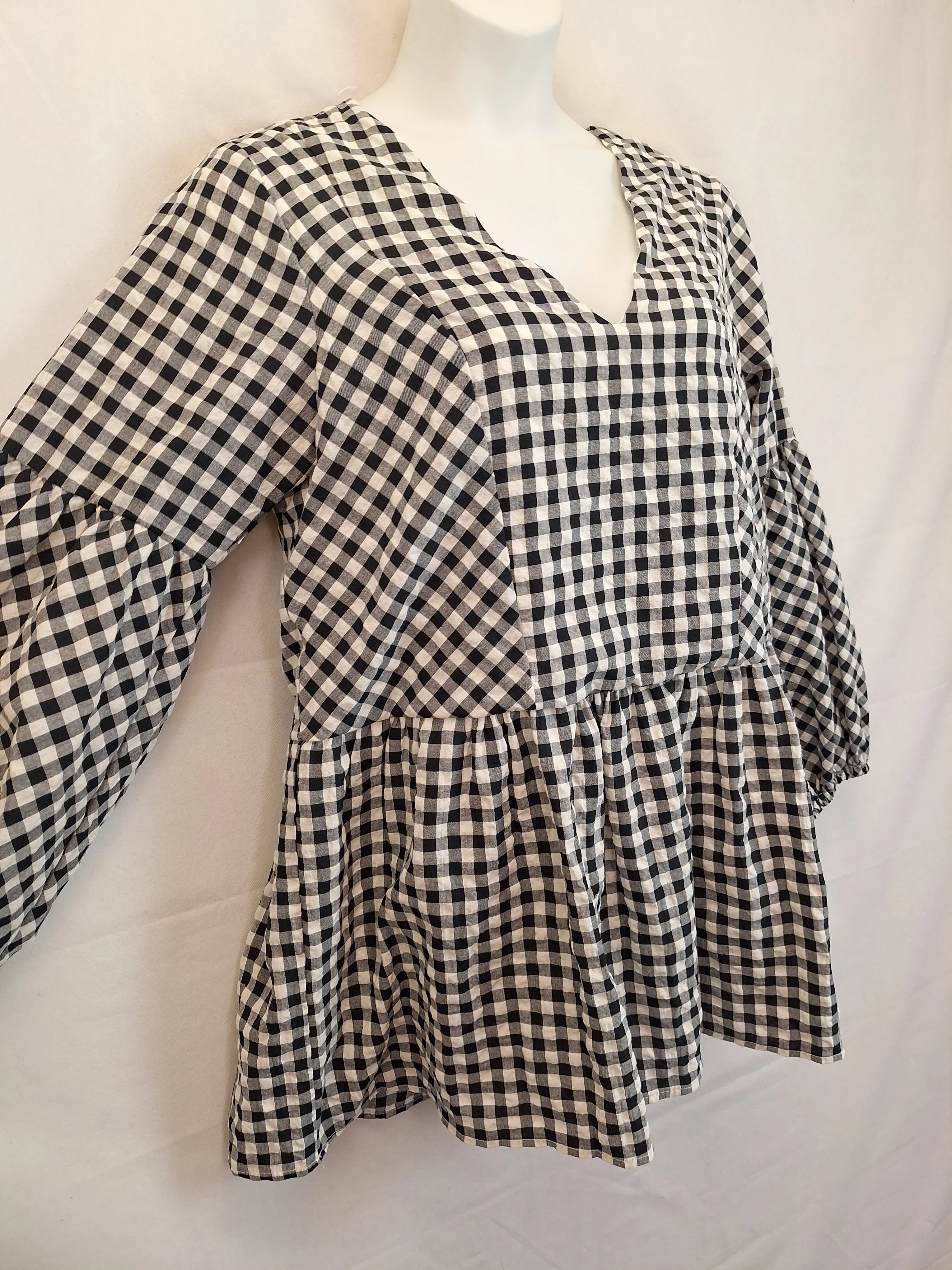 Atmos & Here Essential Summer Gingham Mini Dress Size 14