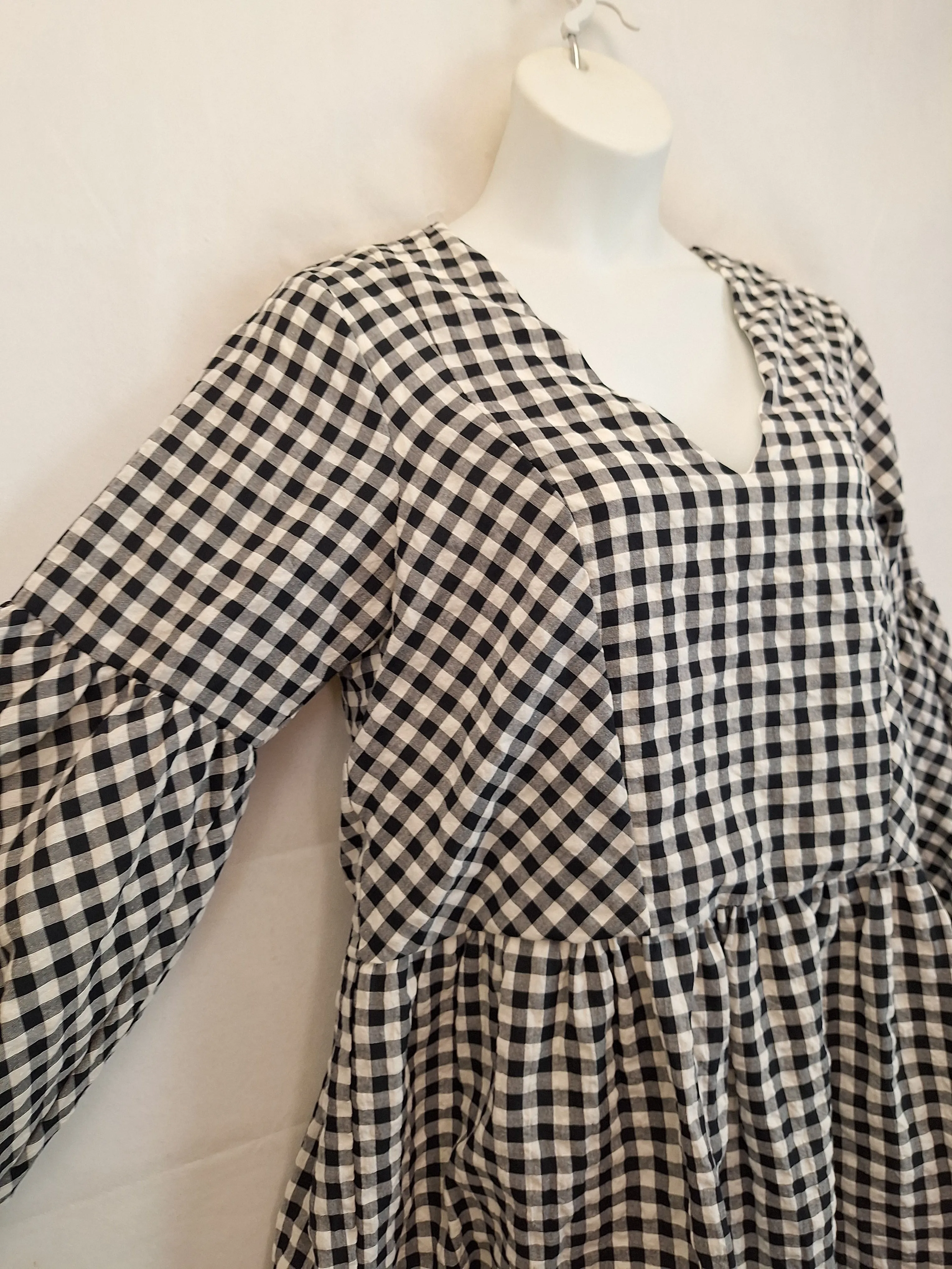 Atmos & Here Essential Summer Gingham Mini Dress Size 14