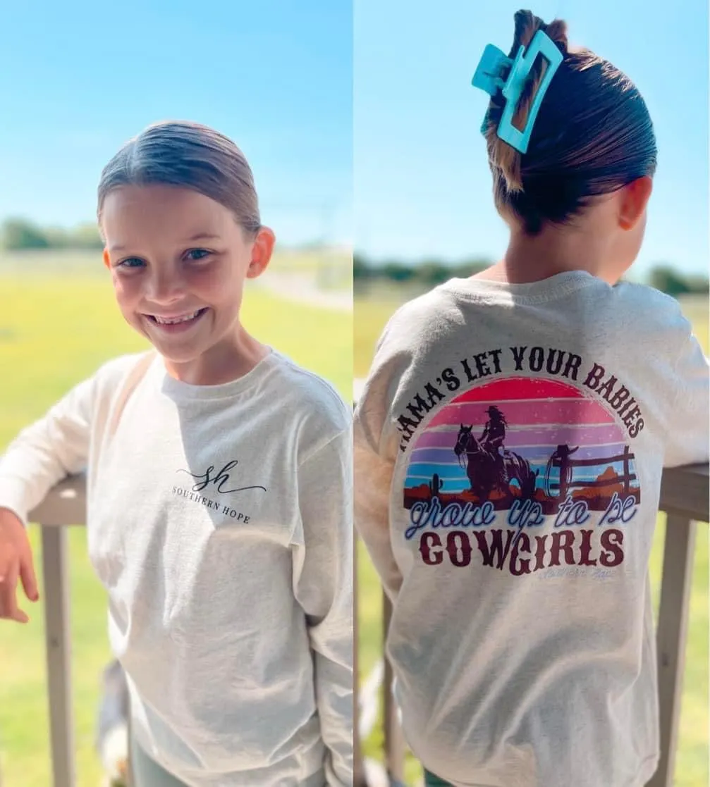 Be Cowgirls Long Sleeve Girls Tee