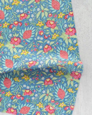 Bloomsville - Flowertangle in Blue - 100509 - Half Yard