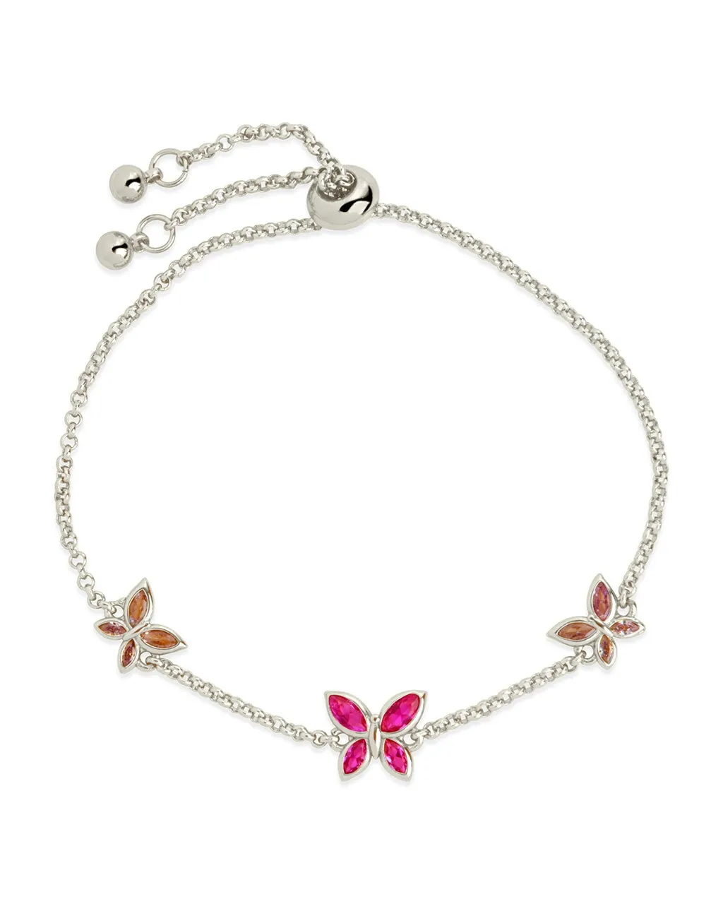 Caria CZ Buterfly Bolo Bracelet