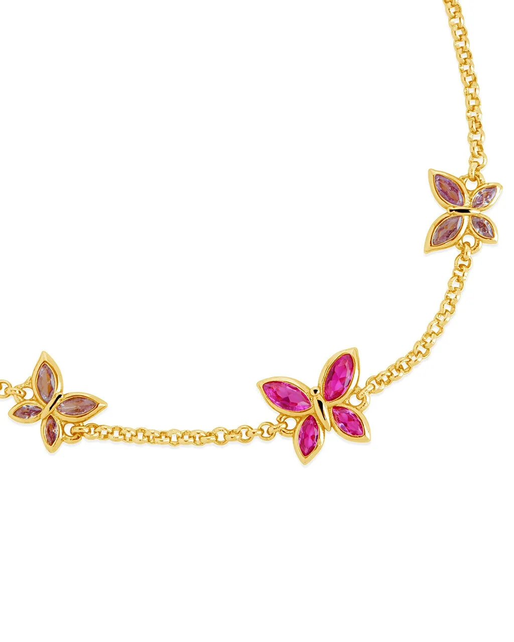 Caria CZ Buterfly Bolo Bracelet