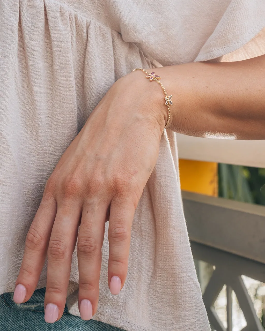 Caria CZ Buterfly Bolo Bracelet