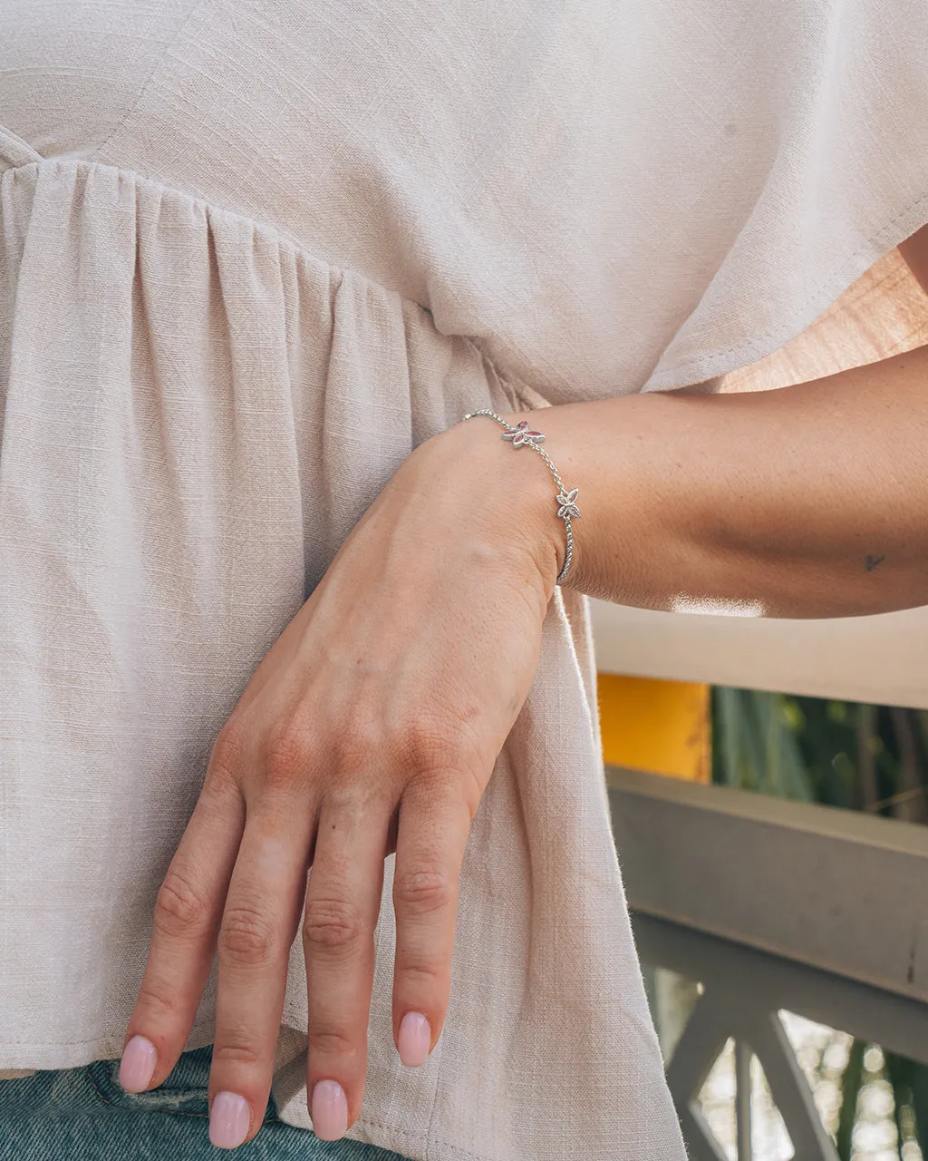 Caria CZ Buterfly Bolo Bracelet
