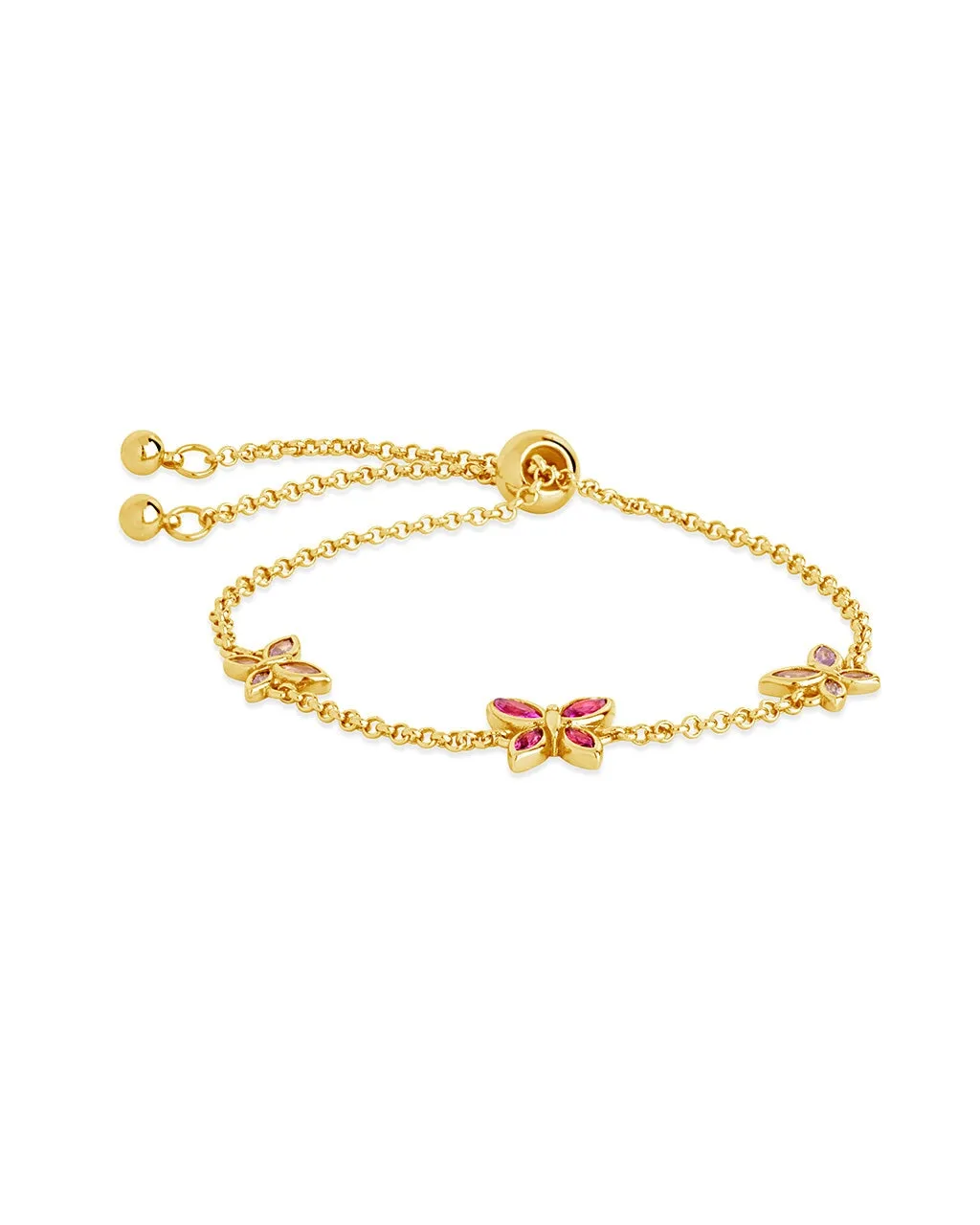Caria CZ Buterfly Bolo Bracelet