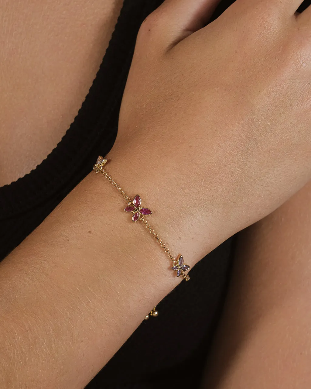 Caria CZ Buterfly Bolo Bracelet