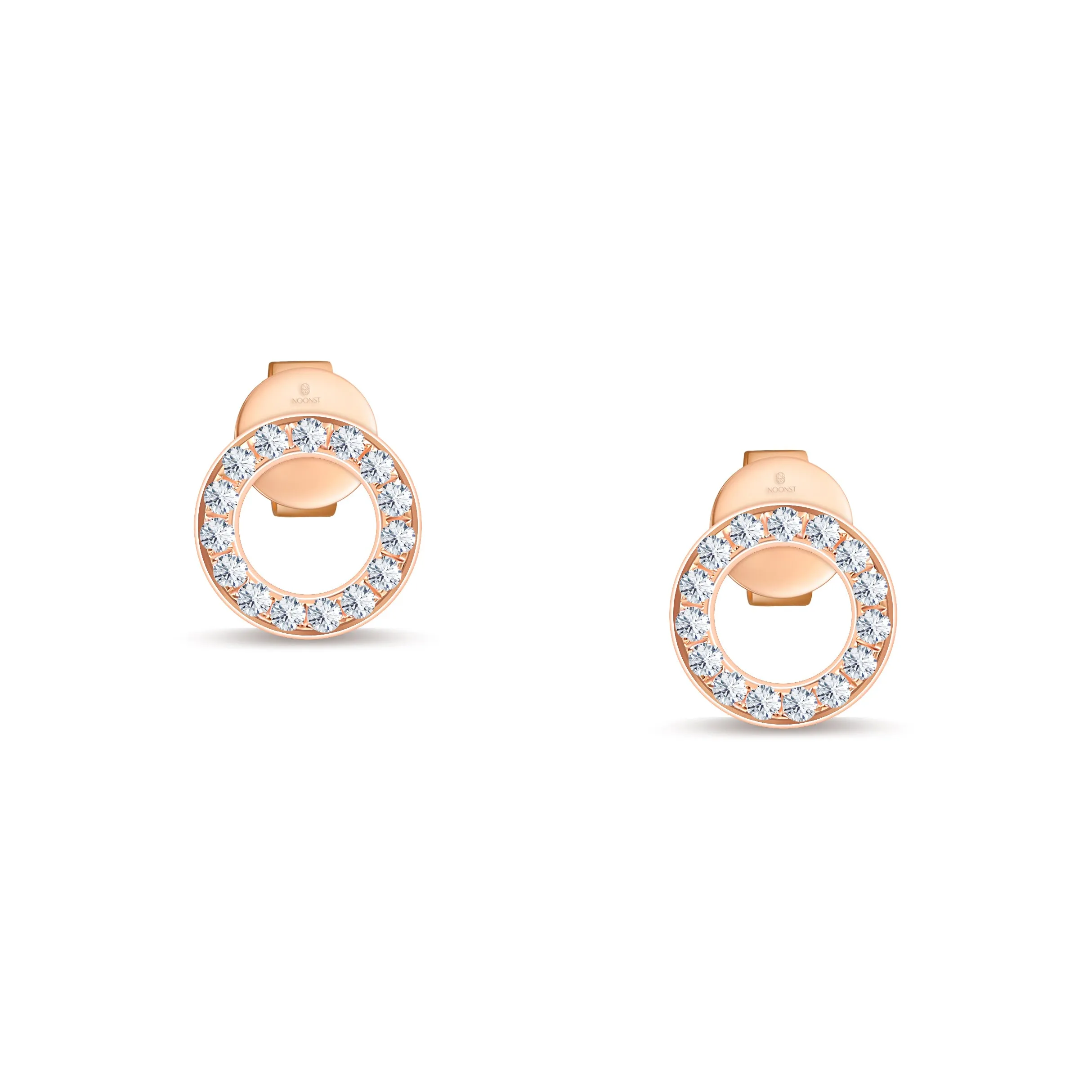 CLASSY PERFECT CIRCLE DIAMOND EARRINGS