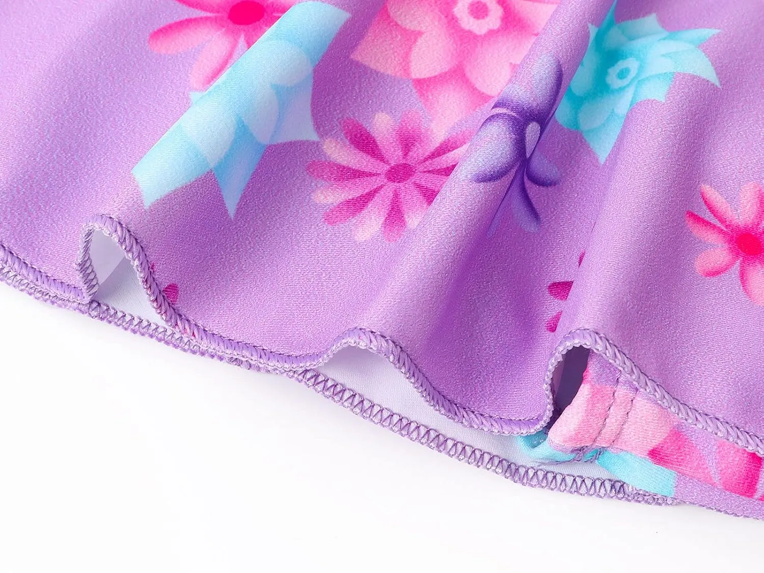 COTRIO Princess Bathing Suit for Girls Swimsuit Floral Ruffle 2 Piece Bikini Set Swimming Suits Off Shoulder Beach Swimwear