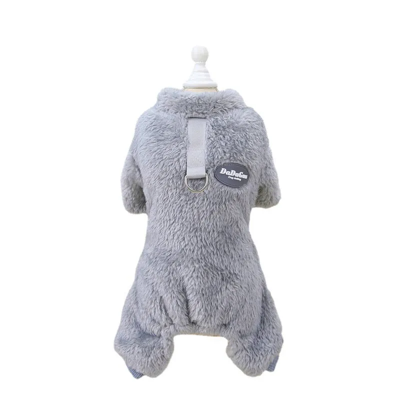 Cozy Pet Fleece Jumpsuit Stylish  Warm Dog Sweater