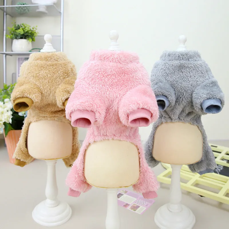 Cozy Pet Fleece Jumpsuit Stylish  Warm Dog Sweater