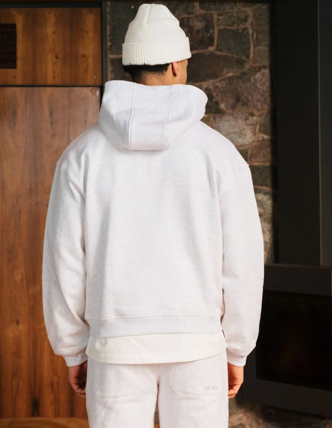 Grey Marl Essential Hoodie