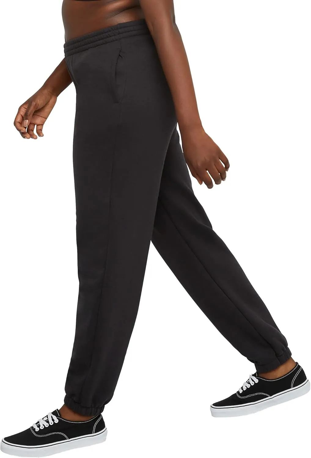 Hanes Women's Midweight Fleece Jogger Sweatpants with Pockets, Plus, Floral, 30
