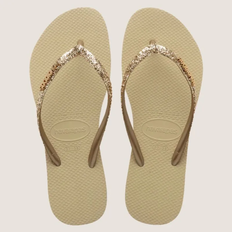 Havaianas Slim Metal Logo Glitter II Thong