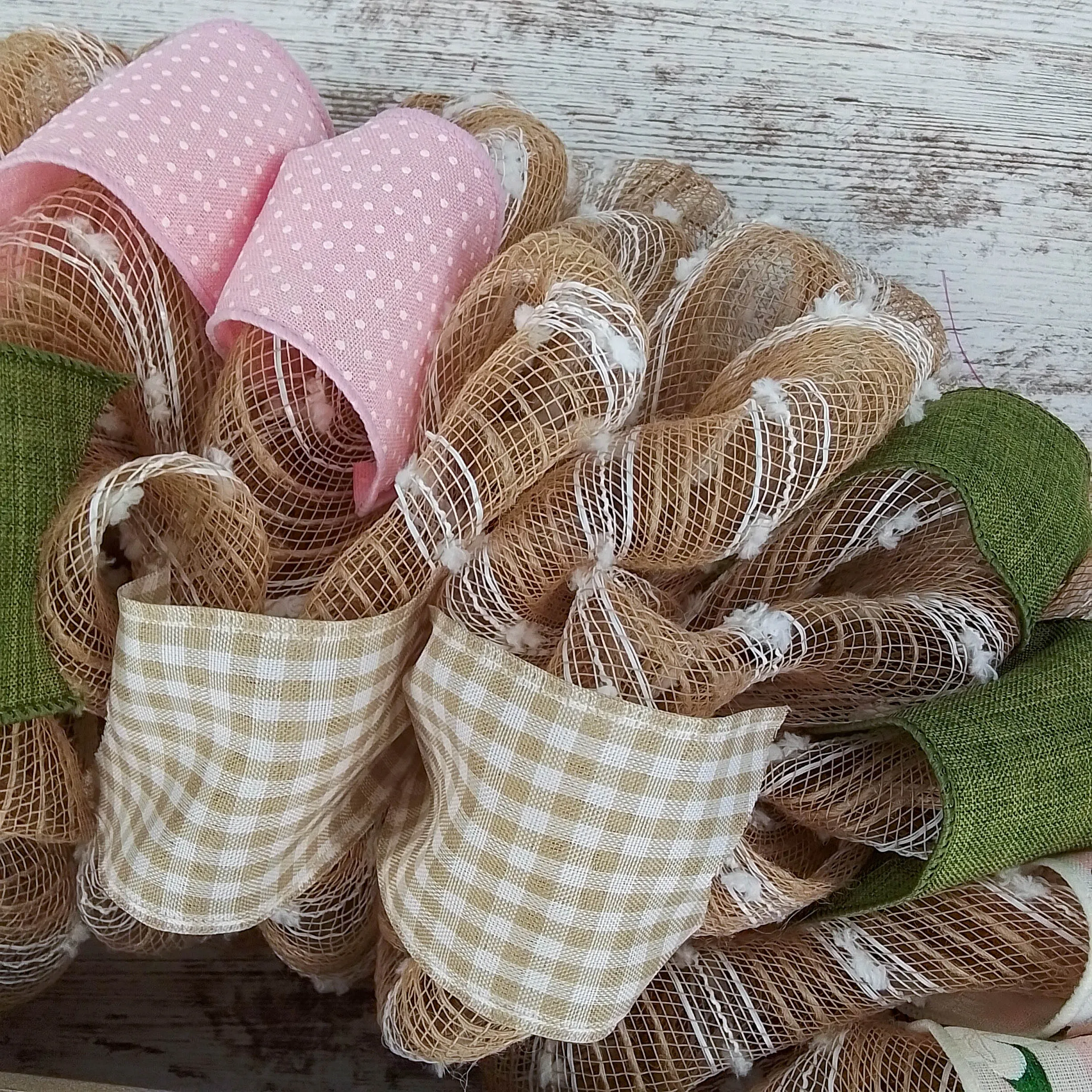 Hey Y'all Everyday Front Door Wreath | Moss Burlap White Year Round Gift