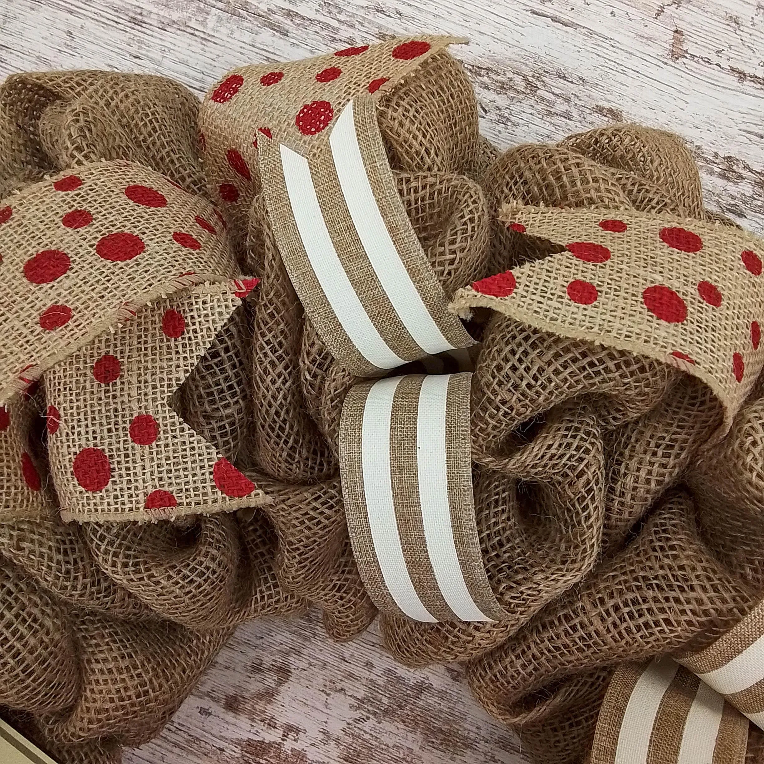 Lake Summer Wreath - Pool Spring Beach Lake House Decor - Burlap Red Navy Blue