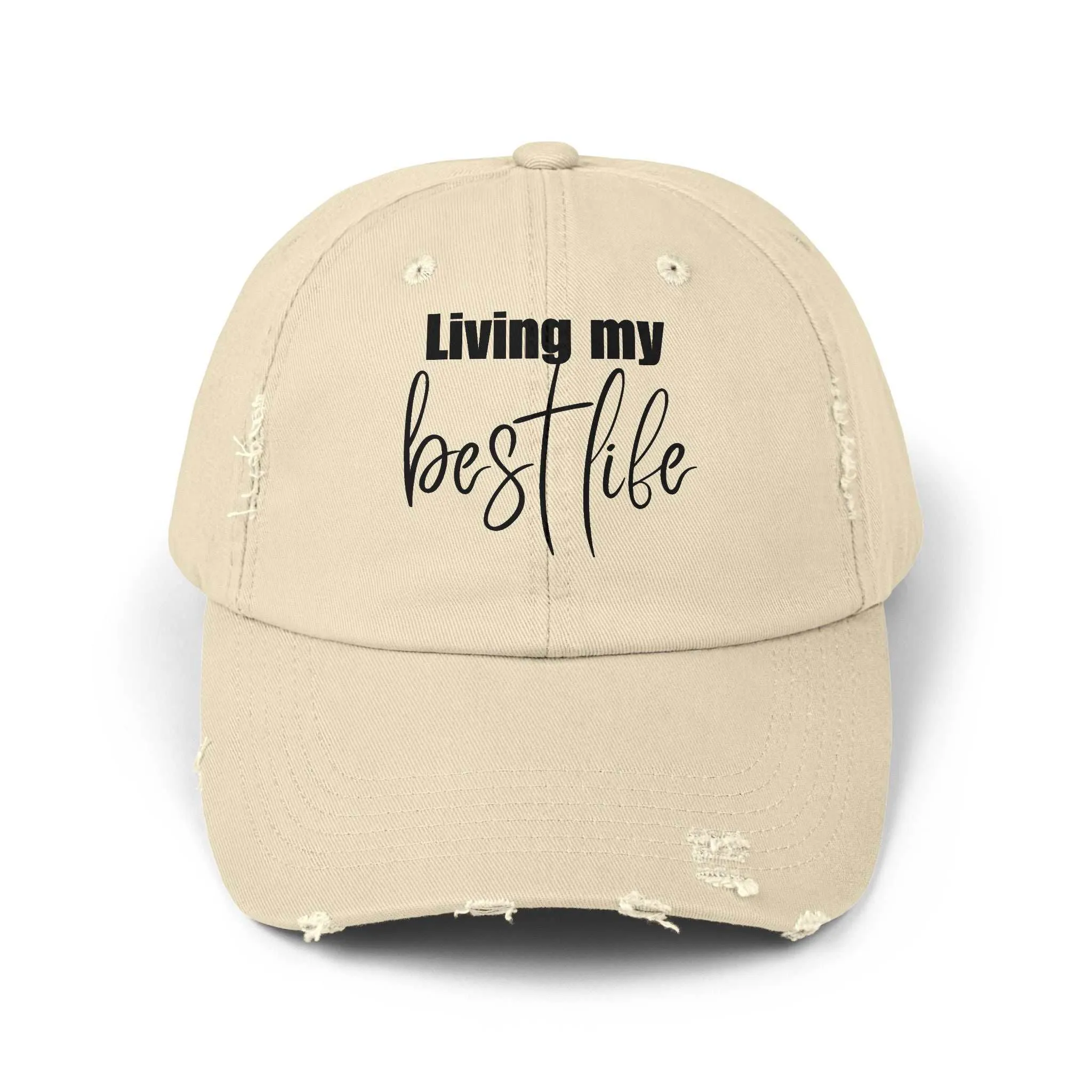 Living My Best Life Unisex Distressed Hat