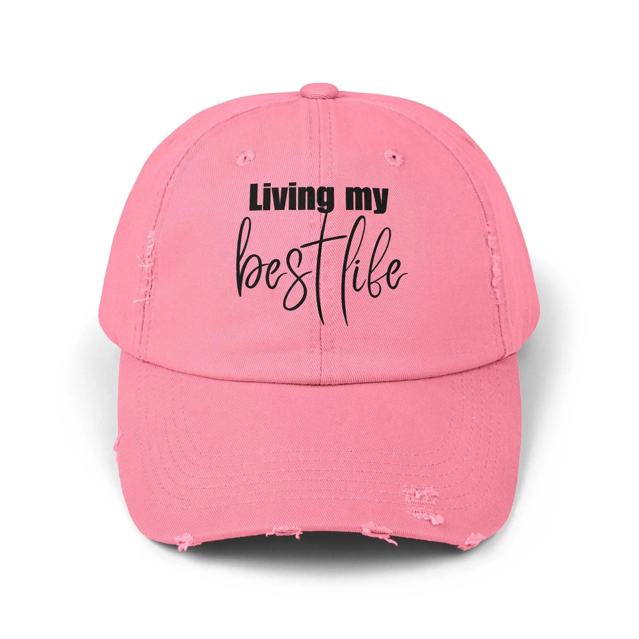 Living My Best Life Unisex Distressed Hat