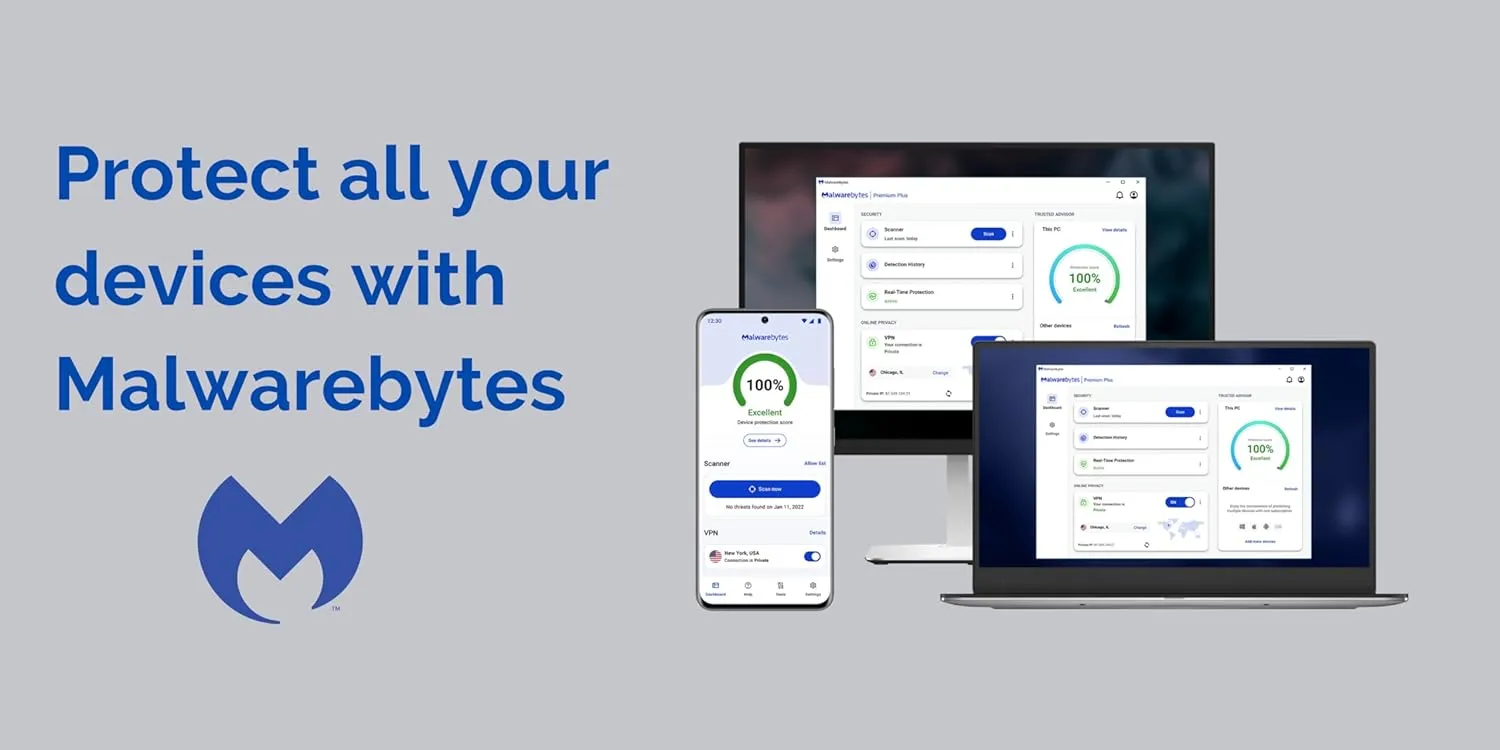 Malwarebytes Premium | 1 Year, 10 Device | Windows, Mac OS, Android, Apple iOS, Chrome [Online Code]