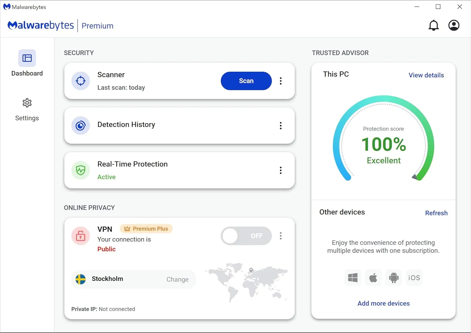 Malwarebytes Premium | 1 Year, 10 Device | Windows, Mac OS, Android, Apple iOS, Chrome [Online Code]