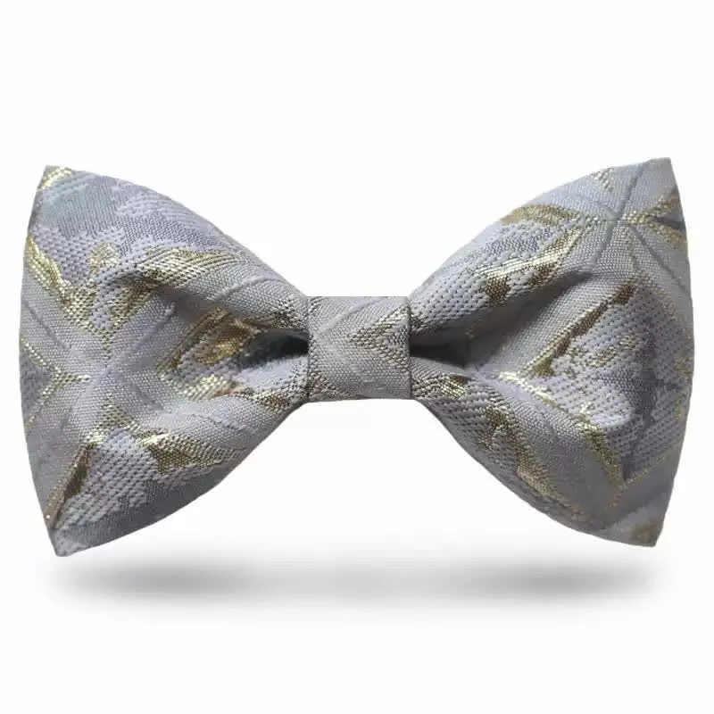 Men's Timeless Delicate Gold Jacquard Bow Tie