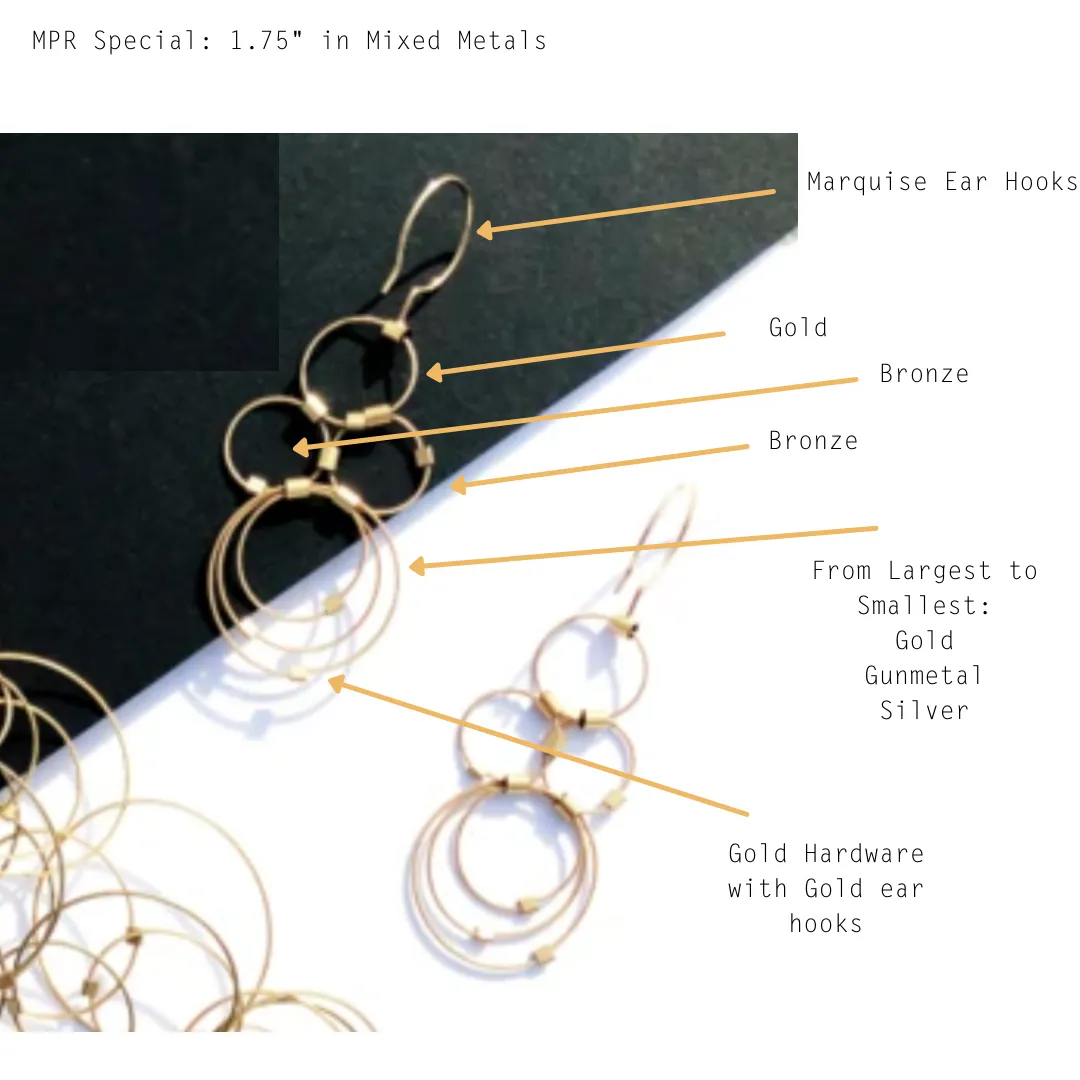 MPR x Golden Glow Earrings: Multi Circle Hooks