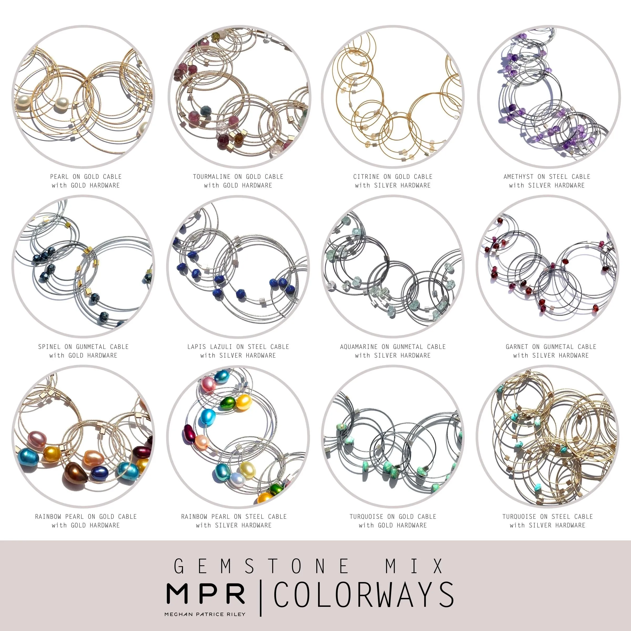 Multi-Interlock Hook Earrings with Stones