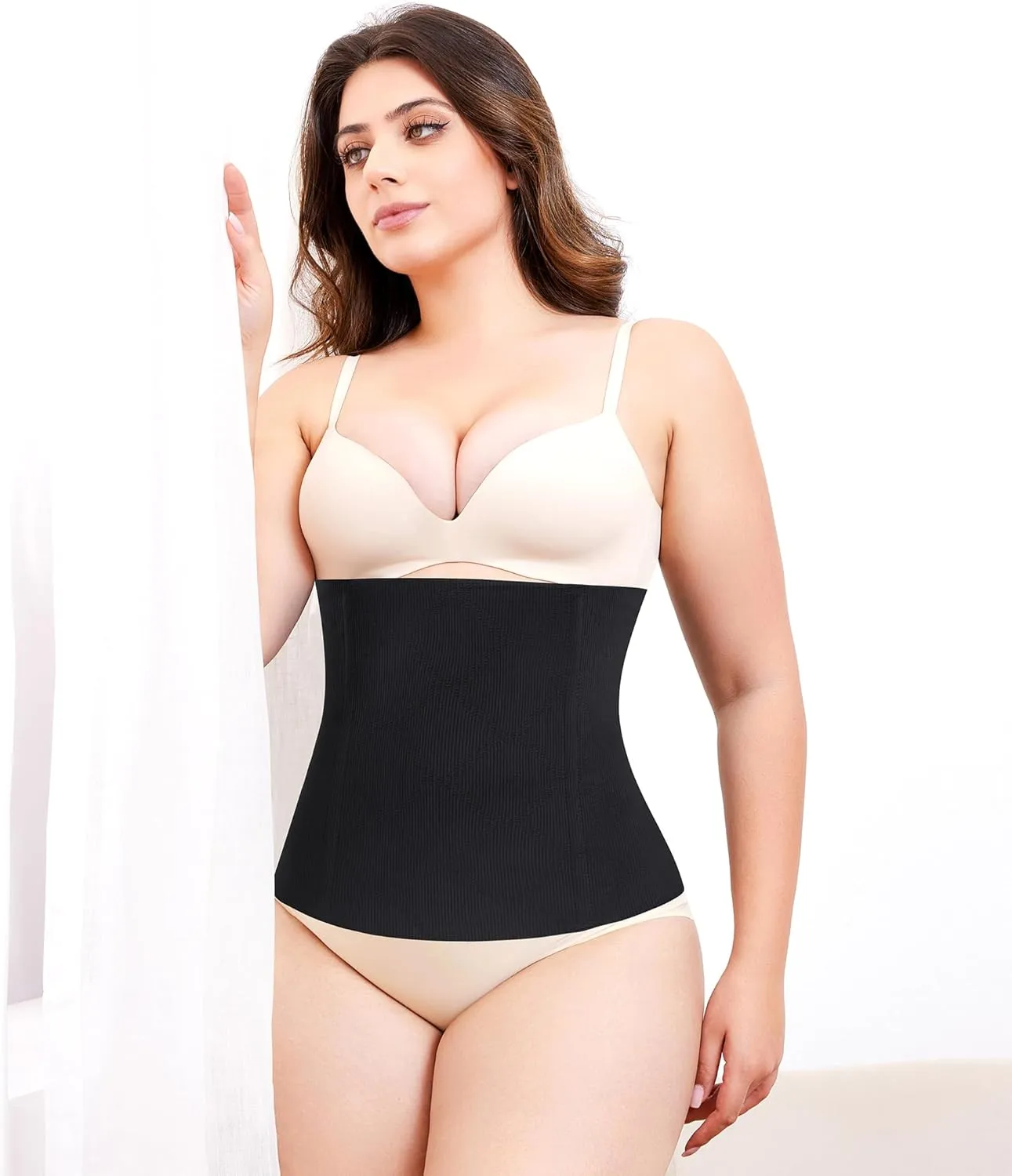 Nebility Waist Trainer for Women Plus Size Corset Shapewear Tummy Control Waist Cincher Postpartum Girdle Body Shaper