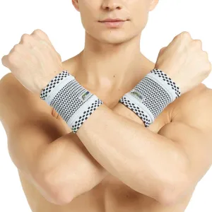 NeoTech Care Wrist Band - Light, Elastic, Men, Women, Right or Left (Gray Color, Size L, 1 Pair)