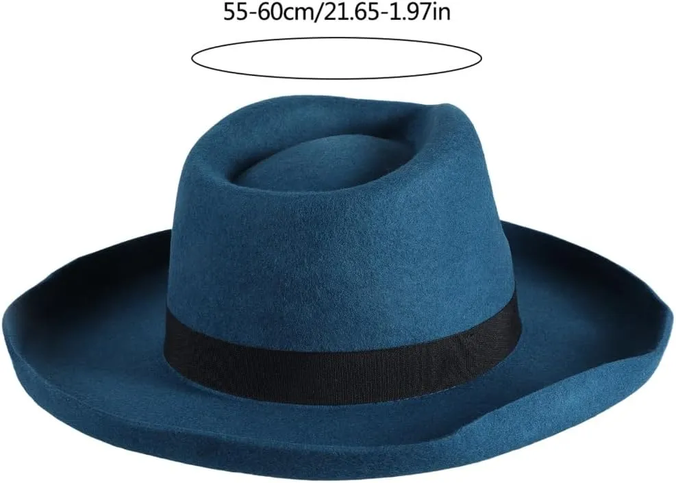 Old-Fashioned Top Hat Wool Fedoras Man Women Unisex Wear Classical for Travel
