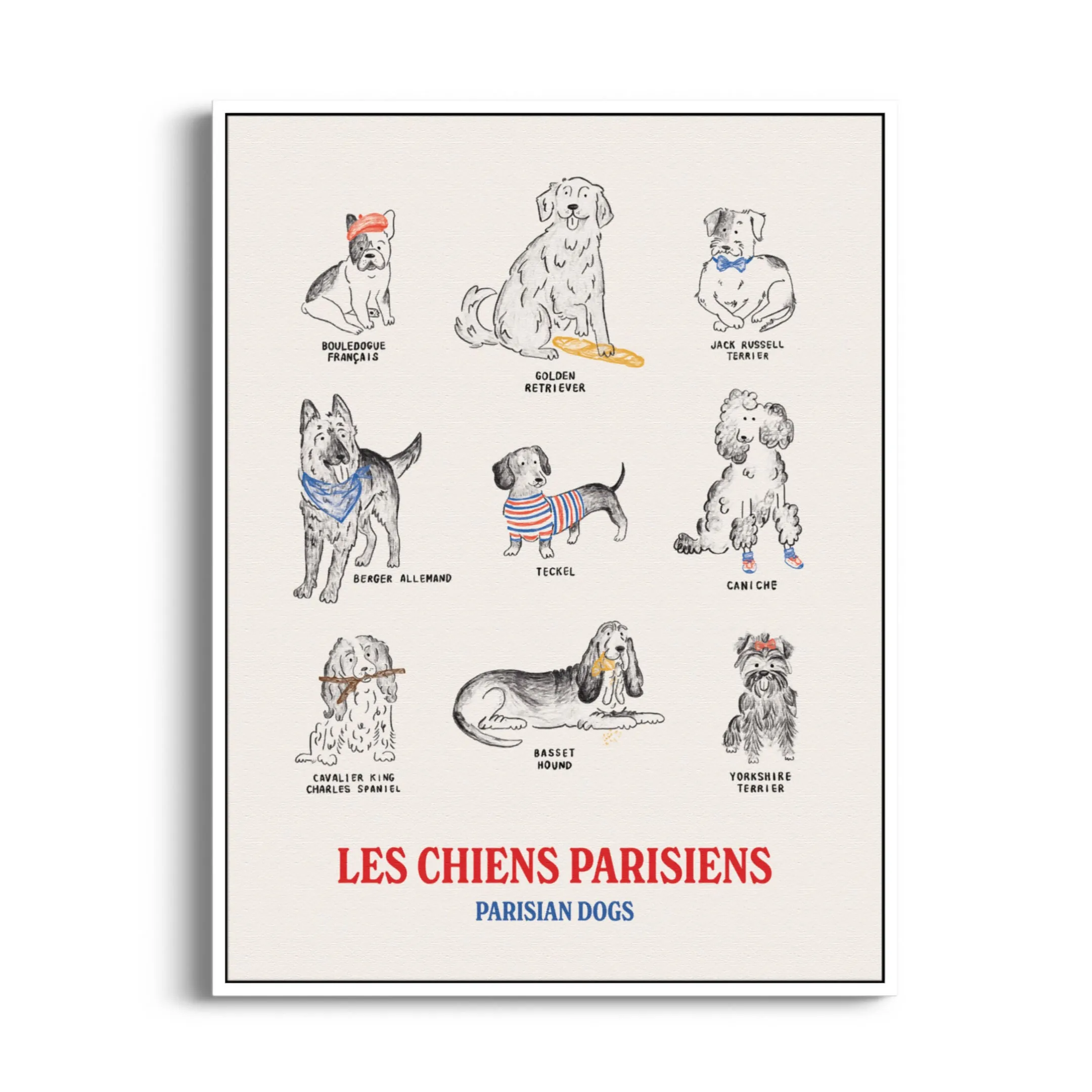 Parisian Dogs Poster