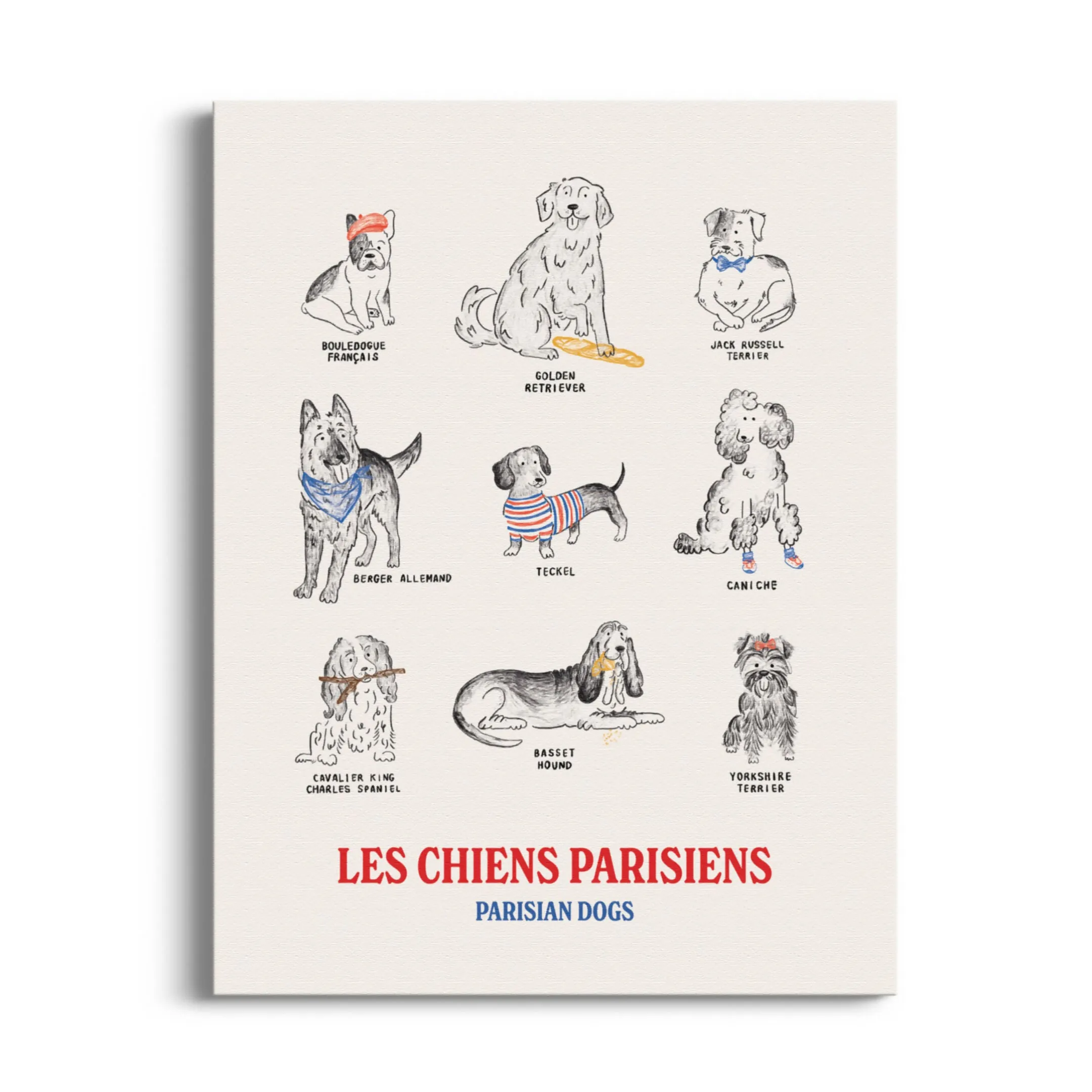Parisian Dogs Poster