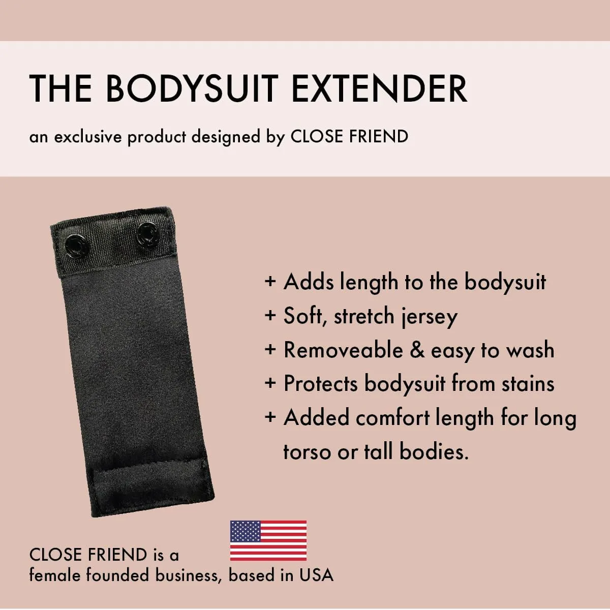 Premium Bodysuit Extender - Women's - Add length comfort to bodysuit - Shapewear body suit extender