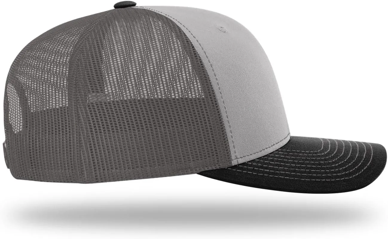 Richardson 112 Trucker Hat - Premium Blank Baseball Cap, Adjustable Snapback Hat - Structured Six Panel Richardson Blank Hats