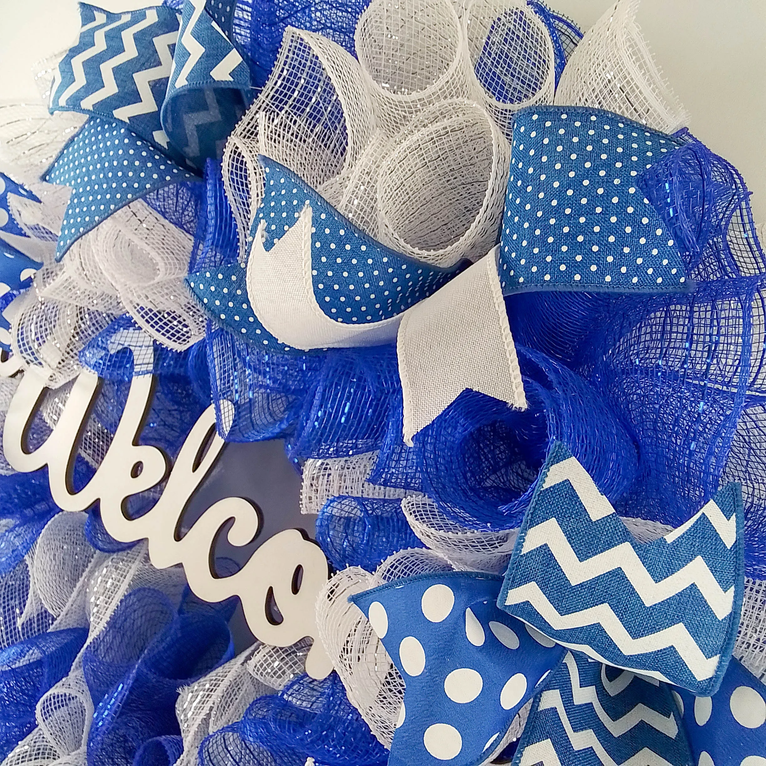Royal Blue Welcome Wreath - Everyday Mother's Day Gift