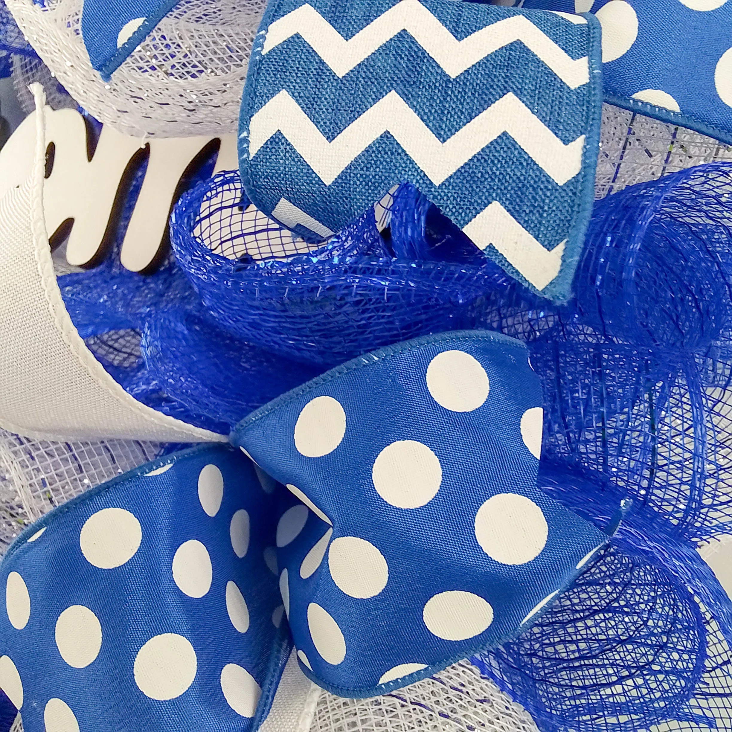 Royal Blue Welcome Wreath - Everyday Mother's Day Gift