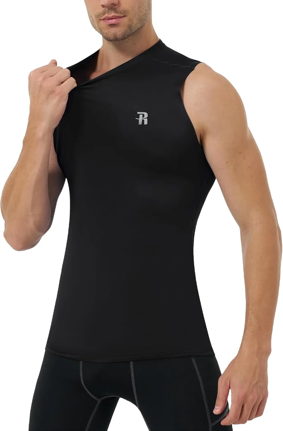 Runhit Sleeveless Compression Shirt Men Athletic Base Layer Shirts