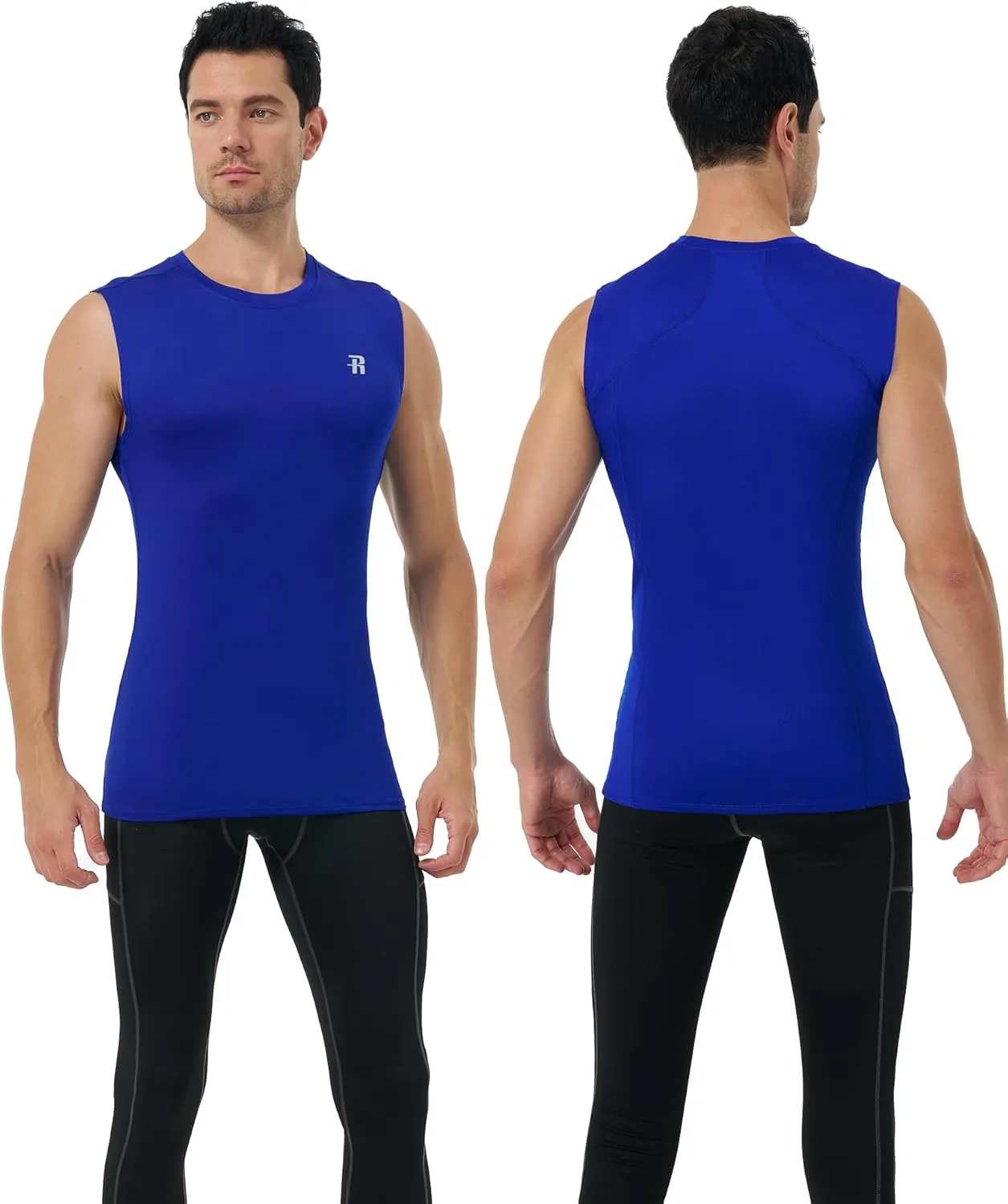Runhit Sleeveless Compression Shirt Men Athletic Base Layer Shirts