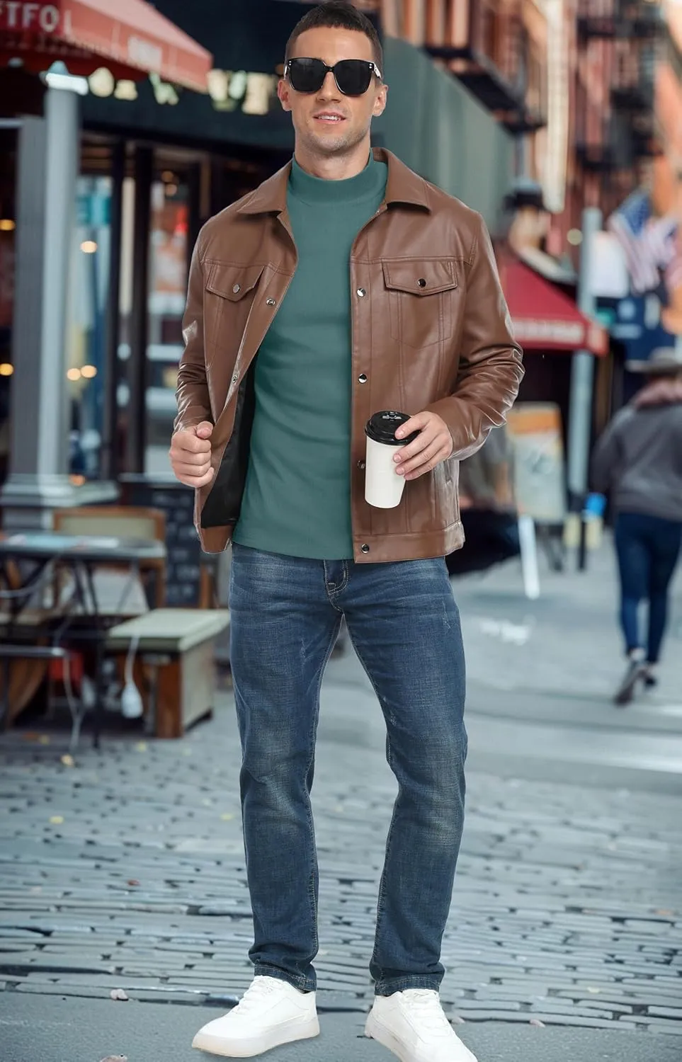 Sailwind Men's Mock Turtleneck Long Sleeve T Shirts Basic Slim Fit Pullover Sweater Thermal Lightweight Tees