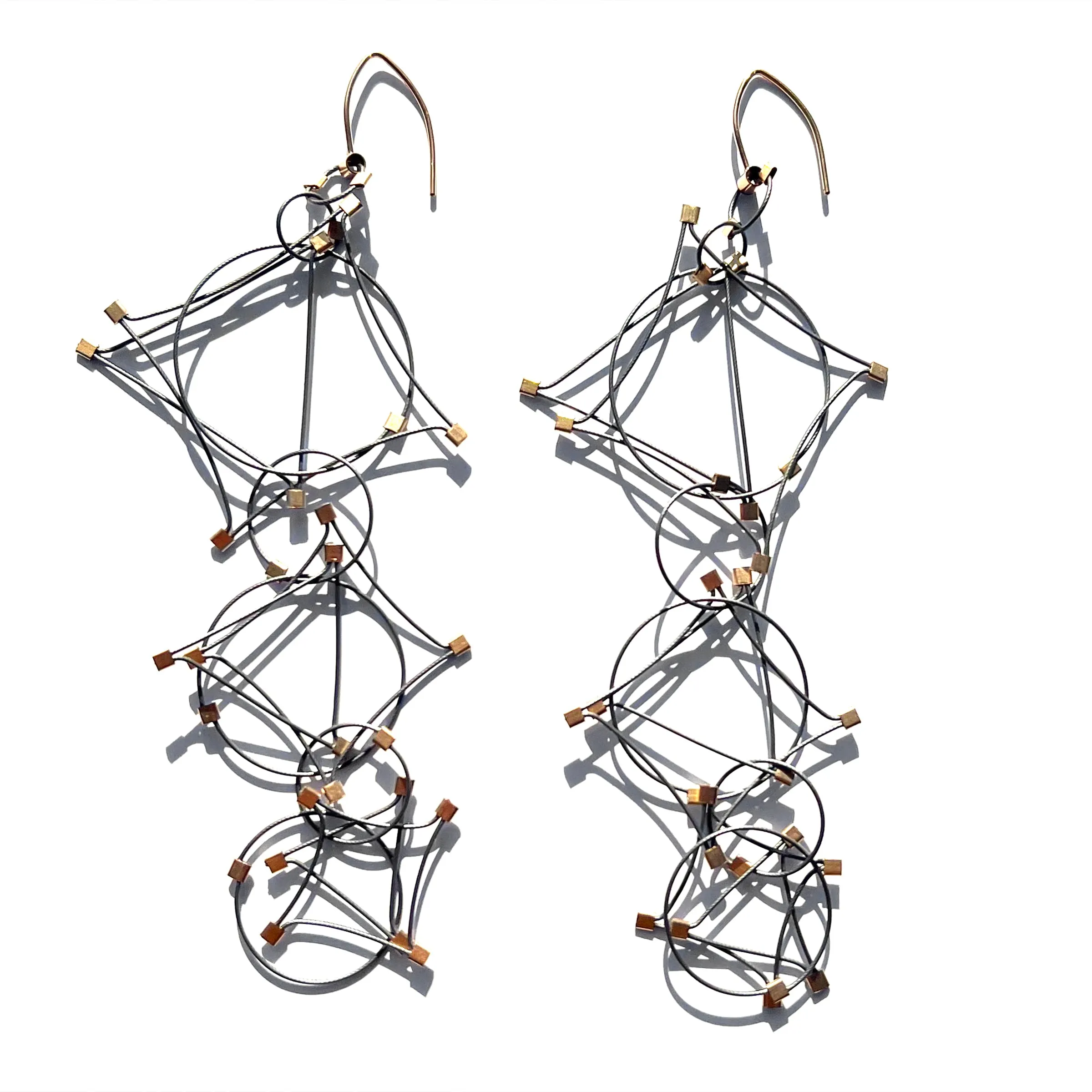 Shape Multi Descending Hook Earrings