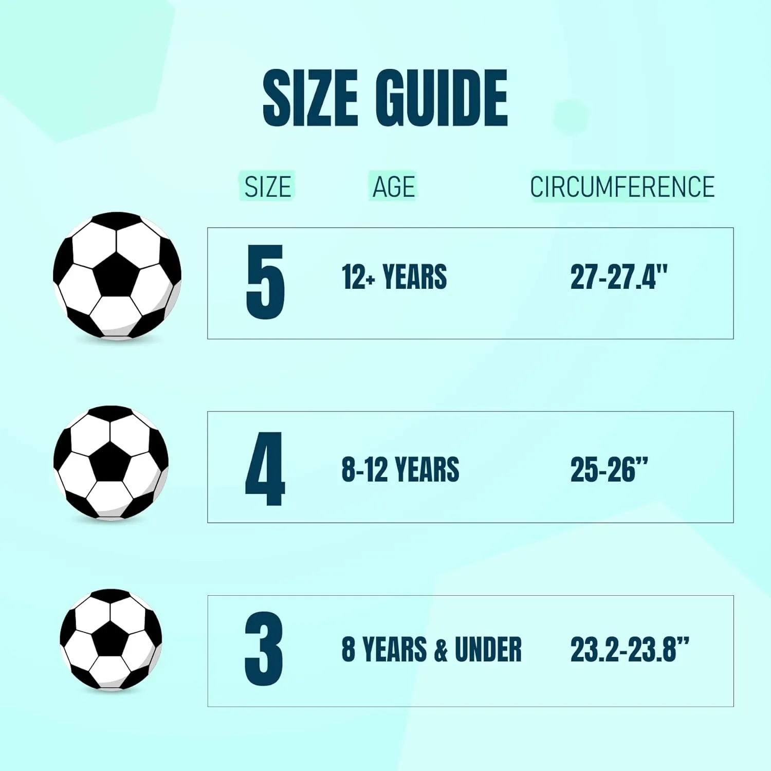 Soccer Ball Size 3/4/5 with Pump & Bag - Pack of 1, 2 or 3 - Official Size & Weight - Classic Black & White - Indoor Outdoor Use - Durable & Long-Lasting - Ideal Gift for Toddler, Kids, Youth & Adults