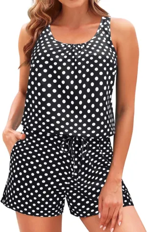 Tempt Me Romper One Piece Swimsuits with Short - Women Boyleg with Pockets Modest Bathing Suit 2025 Swimwear