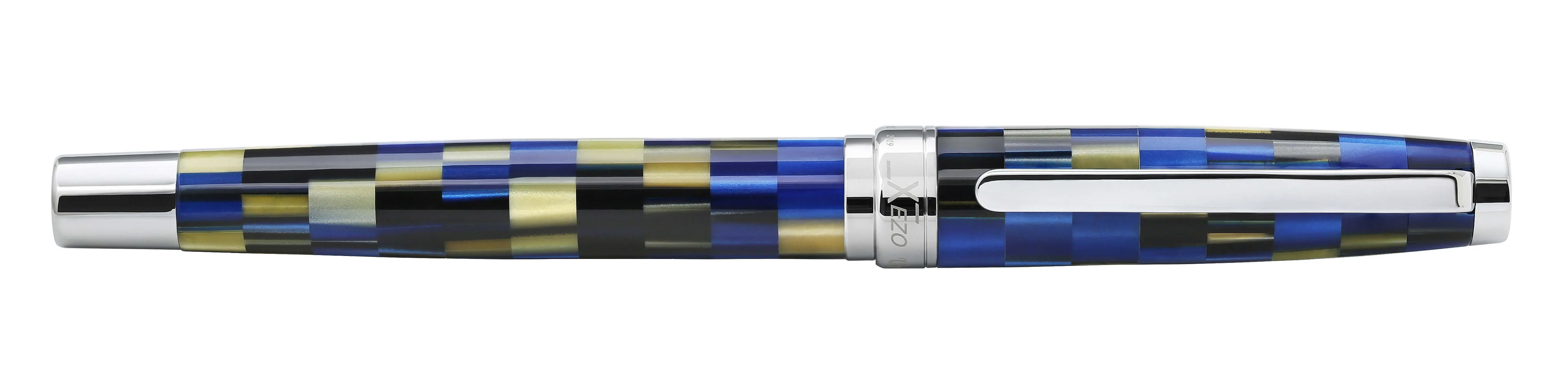 Urbanite I Acrylic & Brass Fountain Pen (Fine Nib) - Modern Blue