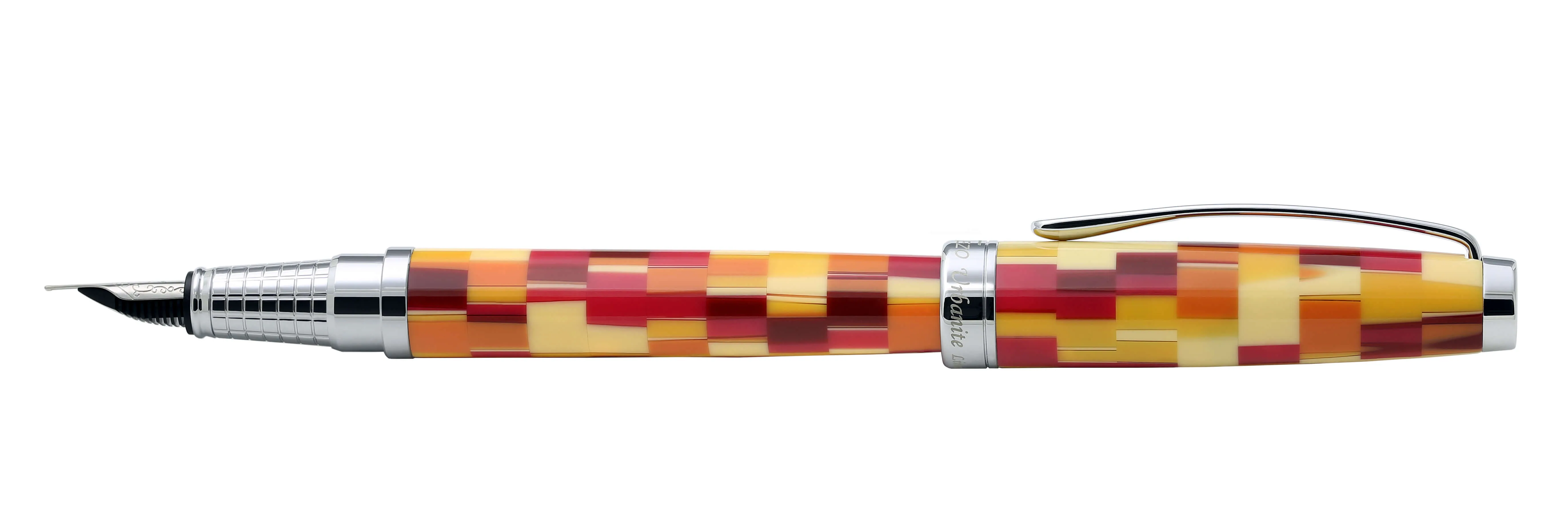 Urbanite I Acrylic & Brass Fountain Pen (Fine Nib) - Retro Red