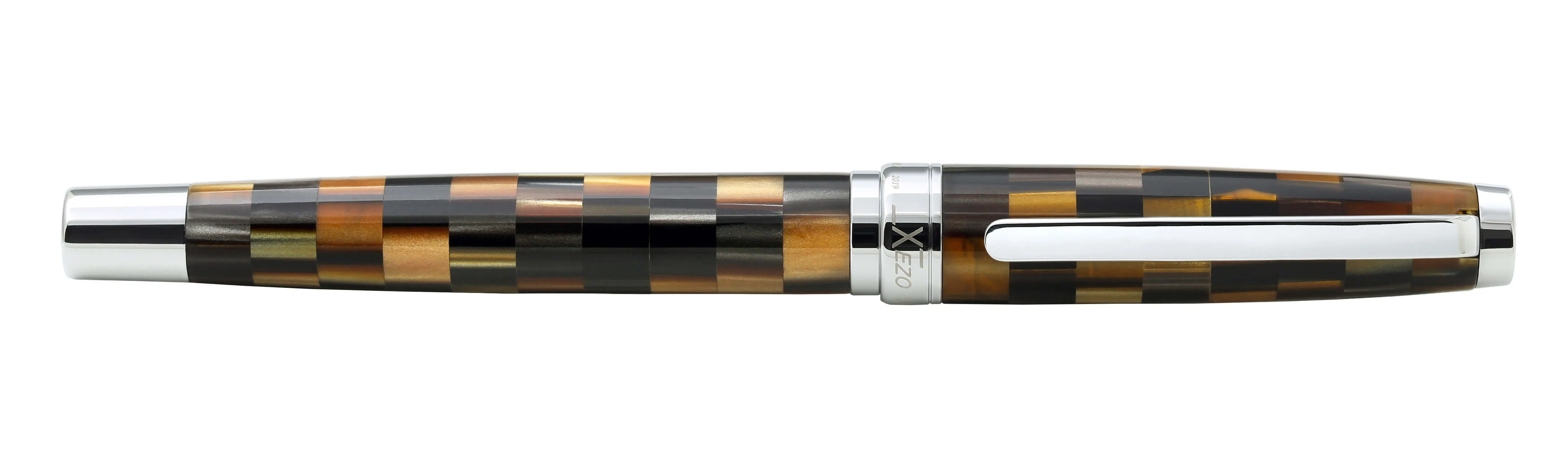 Urbanite I Acrylic & Brass Fountain Pen (Medium Nib) - Woody Brown