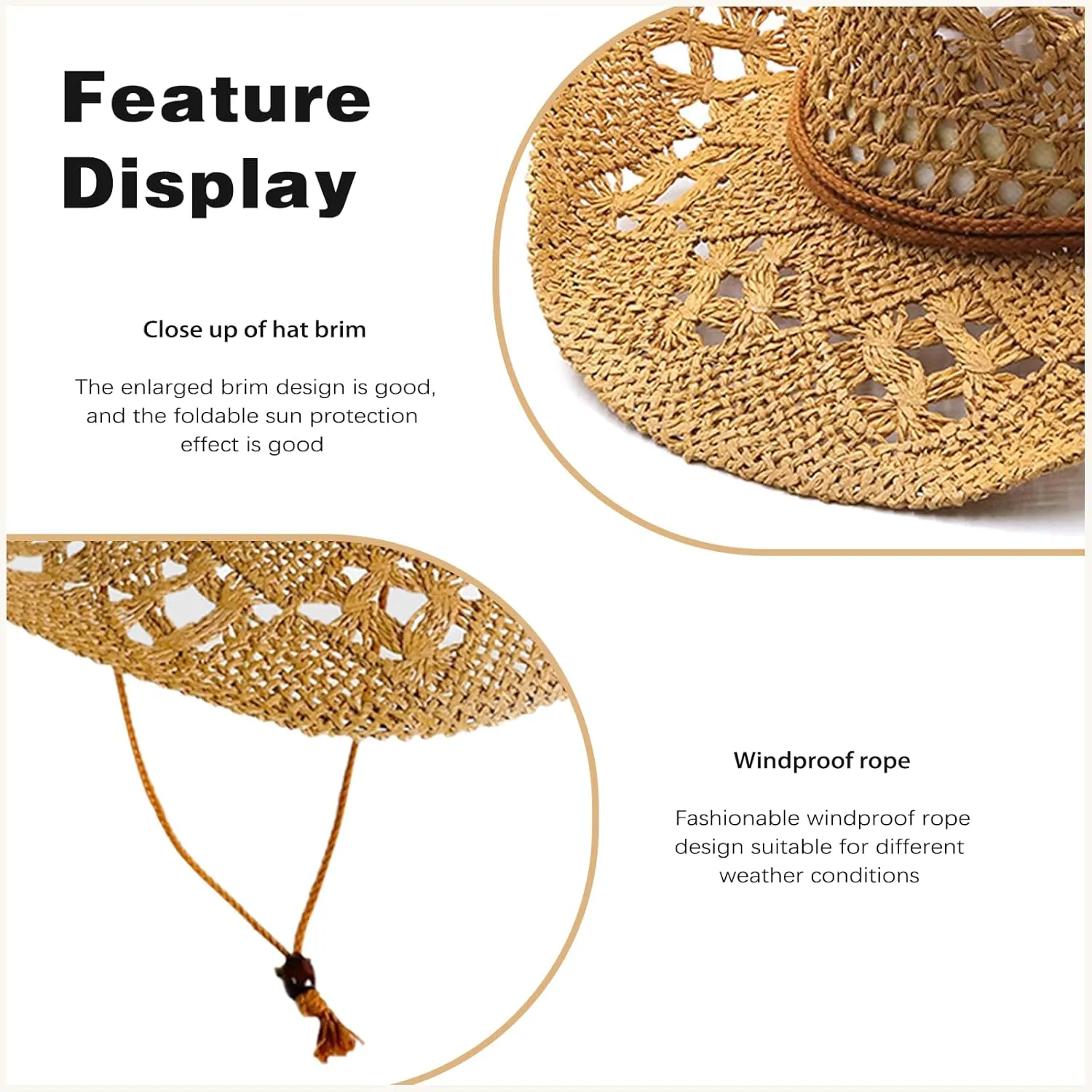 Western Straw Cowboy Hats for Women Men Sparkly Cowgirl Hat for Holiday Sun Hat Vacation Beach Hat with Wide Brim