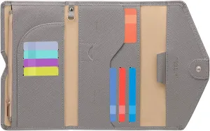 ZOPPEN Mulit-purpose Rfid Blocking Passport Holder Travel Wallet (Ver.4) Passport and Vaccine Card Holder ComboTri-fold Document Organizer Travel Essentials